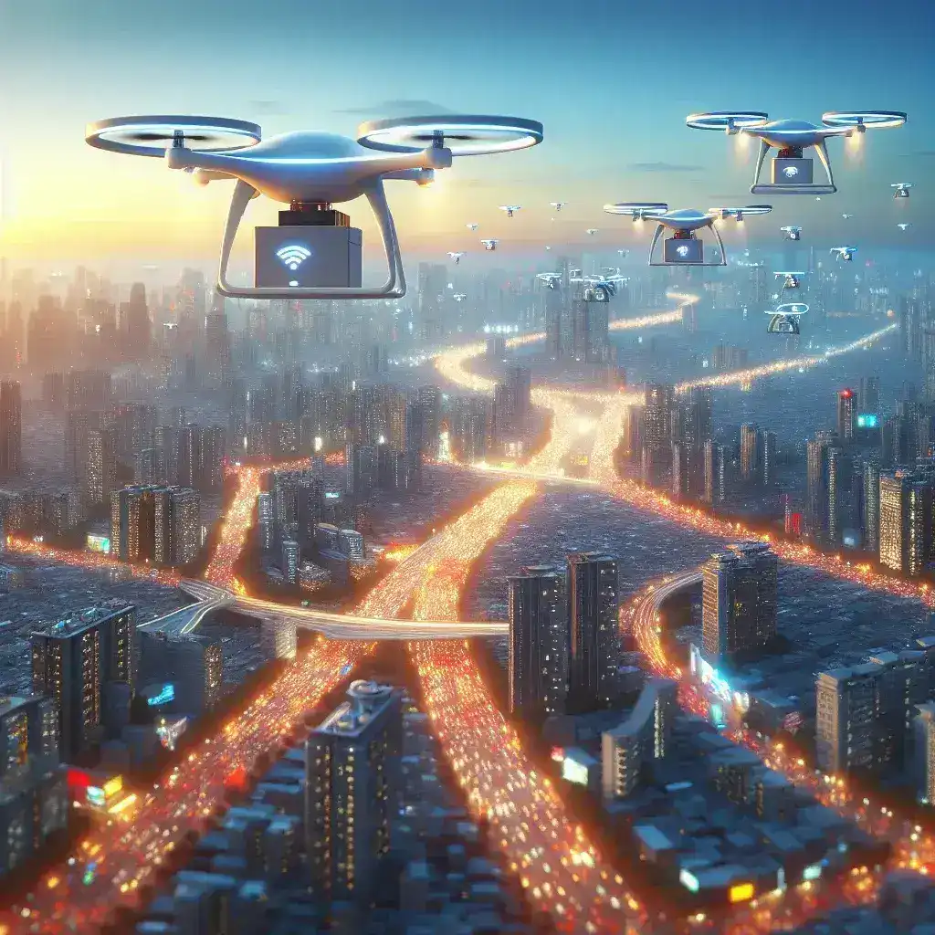 China testa drones conectados com rede 6G em operações logísticas